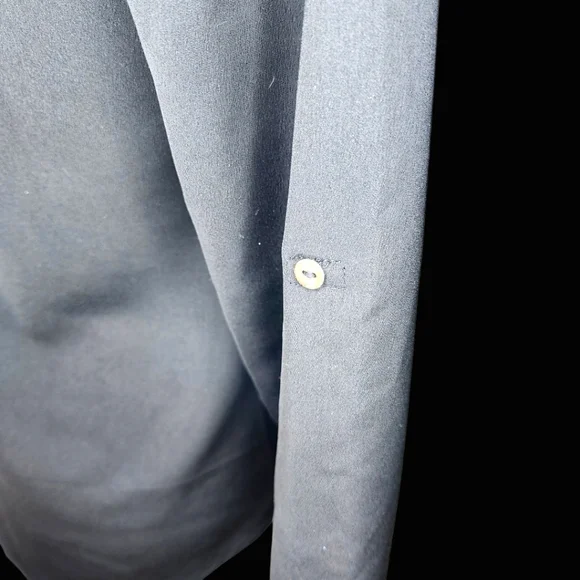 GUESS Black V-Neck Blouse - Small - Picture 3 of 6